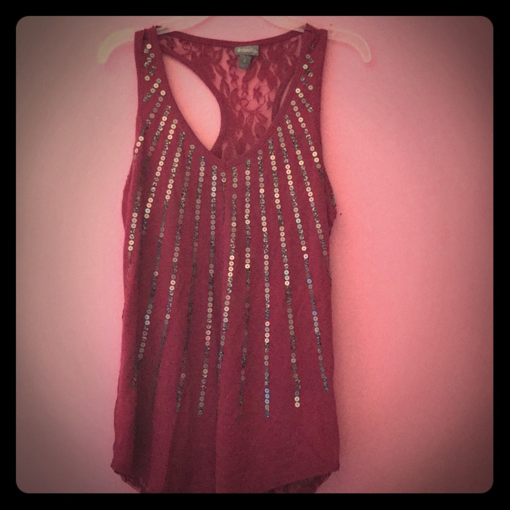 Maroon Statement Tank Top